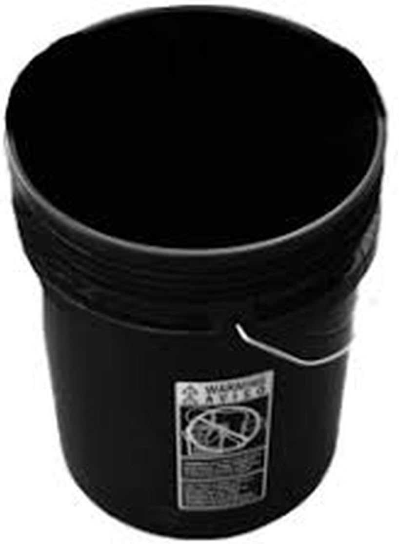 5 Gallon (20L) Plastic Buckets, 3-Pack - Black