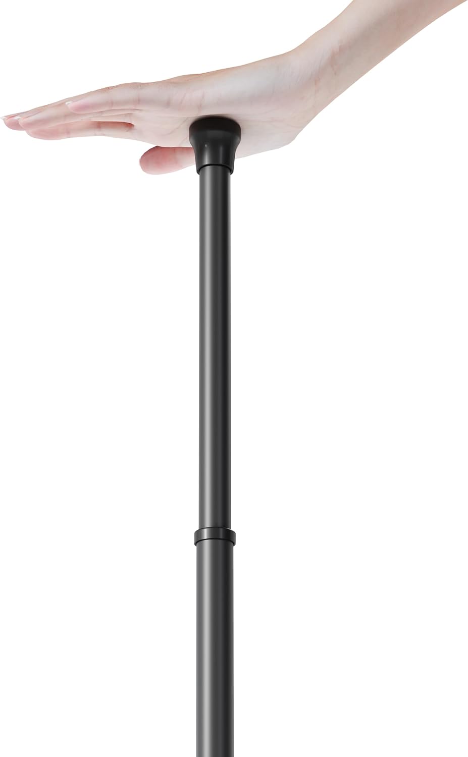 TOOLF 4 Tier Tension Pole Shower Caddy, 12 Adjustable Heights, Flat Black