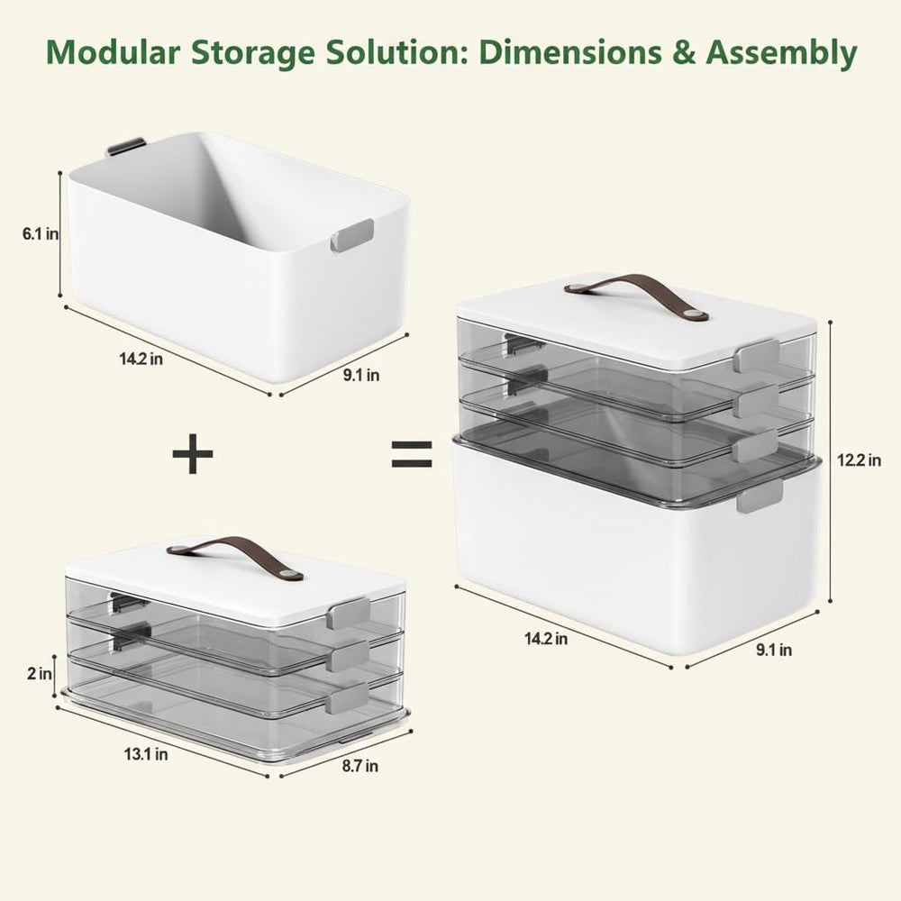 MOPALL Craft Medicine Cabinet Organizers Storage Box for Art Supply Sewing