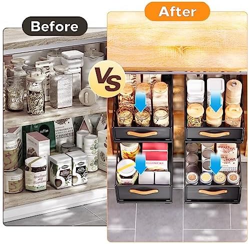Pull out Cabinet Organizer,Heavy Duty Slide out Pantry Shelves Drawer Storage...