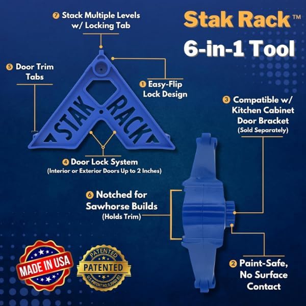 Stak Rack | 6 in 1 Painter's Accessory Tool | Stacking Design | Paint Int...