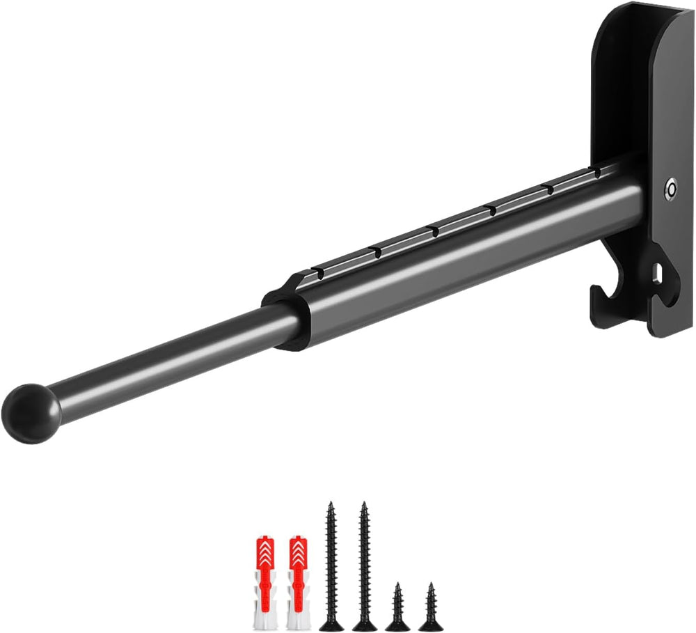 Pull Out Wall Mounted Clothes Drying Rack Black 13" Foldable
