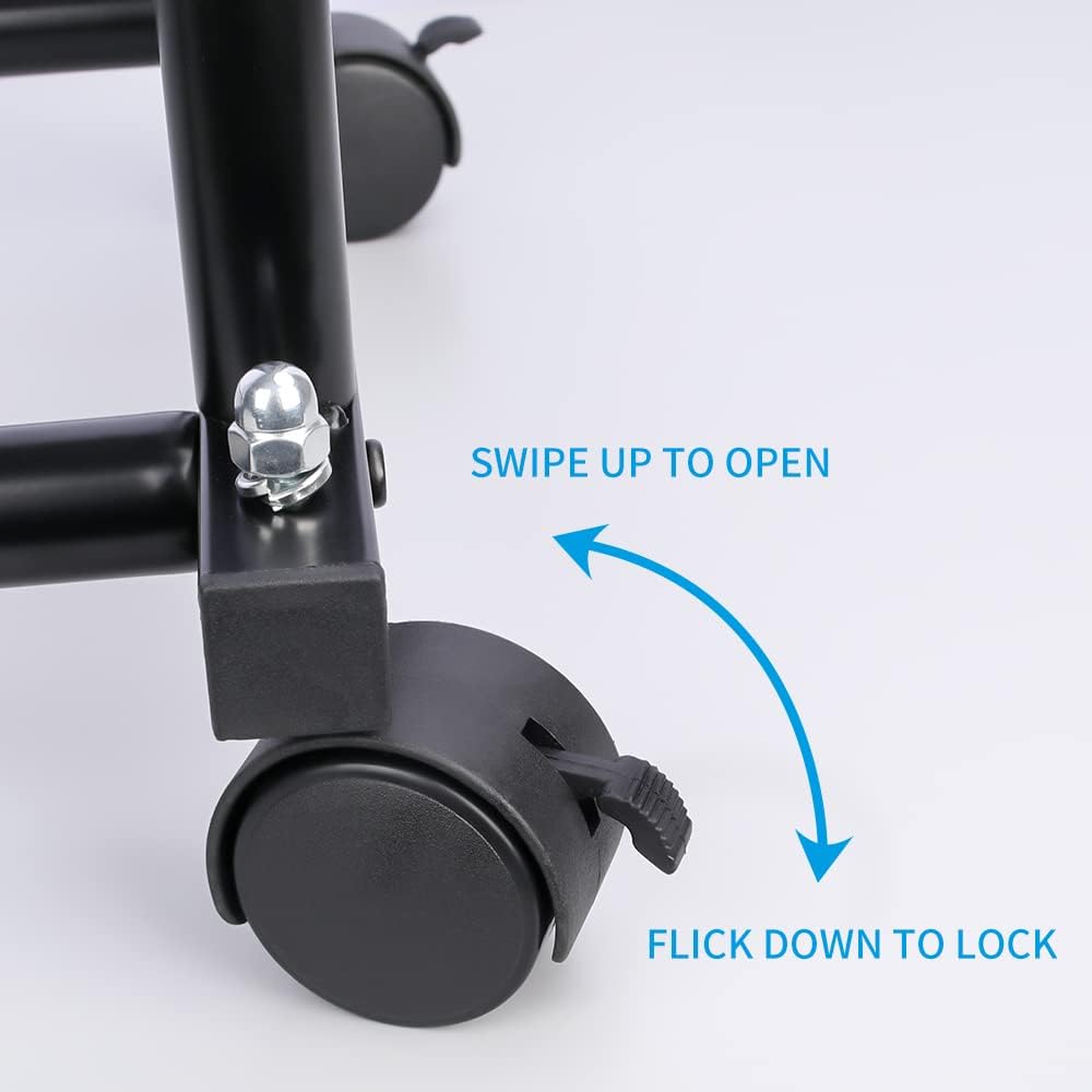 Black 48" W x 15" D x 65.5" H Double Rod Metal Rolling Clothes...