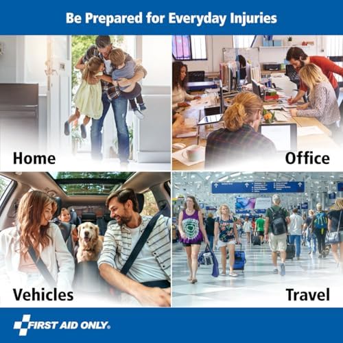 First Aid Only 313-Piece First Aid Kit for Home, Car & Travel