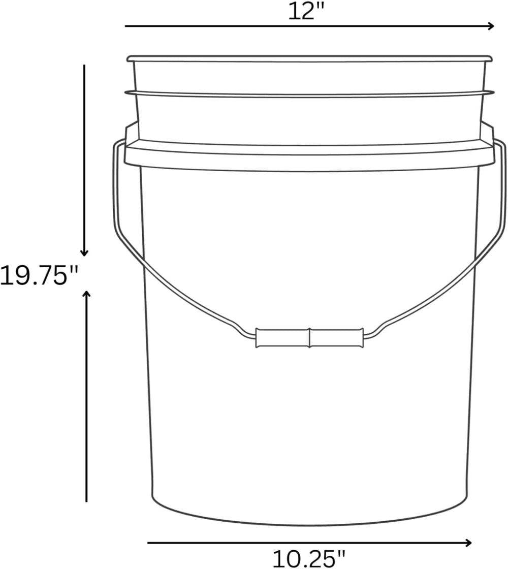 House Naturals 7 Gallon Food Grade Plastic Bucket with Airtight Screw on lid ...