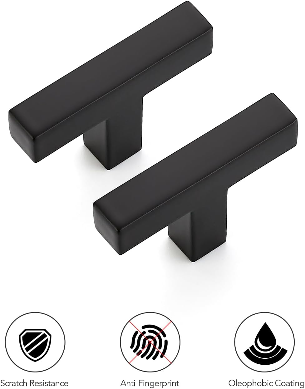 Ravinte Matte Black Cabinet Handles Solid Cabinet Pulls Single Hole 25 Pack