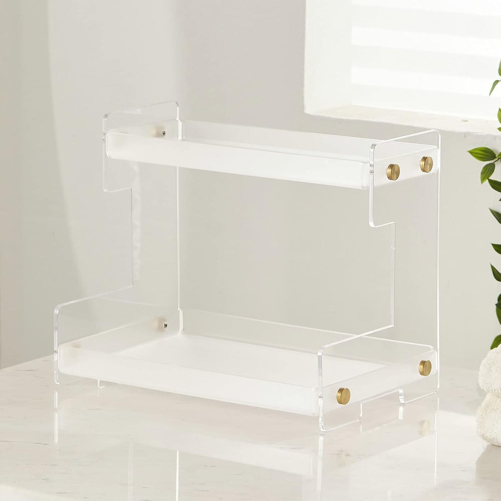 FFK Bathroom Organizer Countertop, 2 Tier Bathroom Counter Organizer Kitchen ...