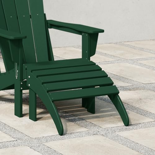WestinTrends Outdoor Patio Adirondack Ottoman Foot Rest, All Weather Poly Lum...