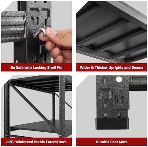 5000LBS Heavy Duty Garage Shelving Units,60" Wide & Deep Storage She...