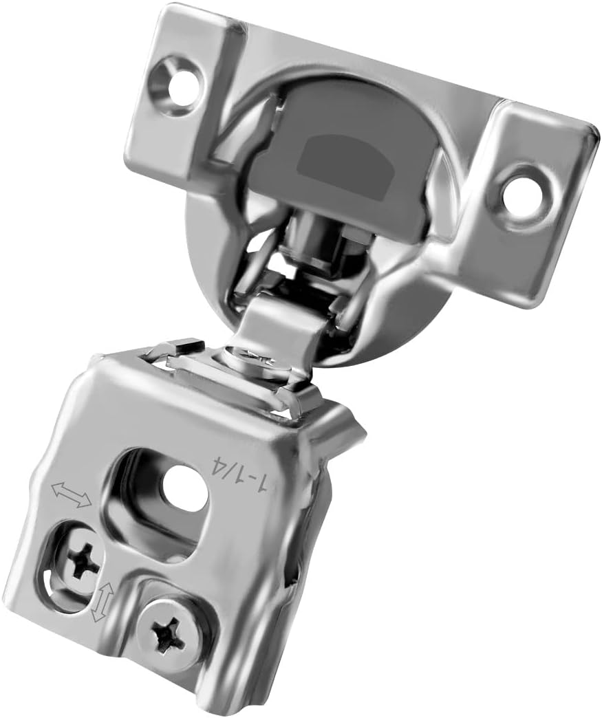 20-Pack 1-1/4" Overlay Soft Close Face Frame Kitchen Cabinet Hinges