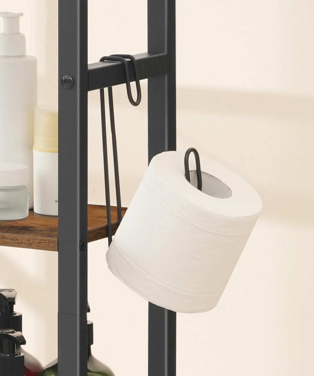 HOOBRO Over The Toilet Storage Cabinet, Freestanding Bathroom Organizer with ...