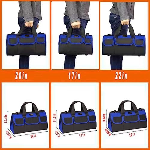 FASTECH 20 Inch Heavy Duty Tool Bag with Wide Mouth for Tool Storage,Carrier ...