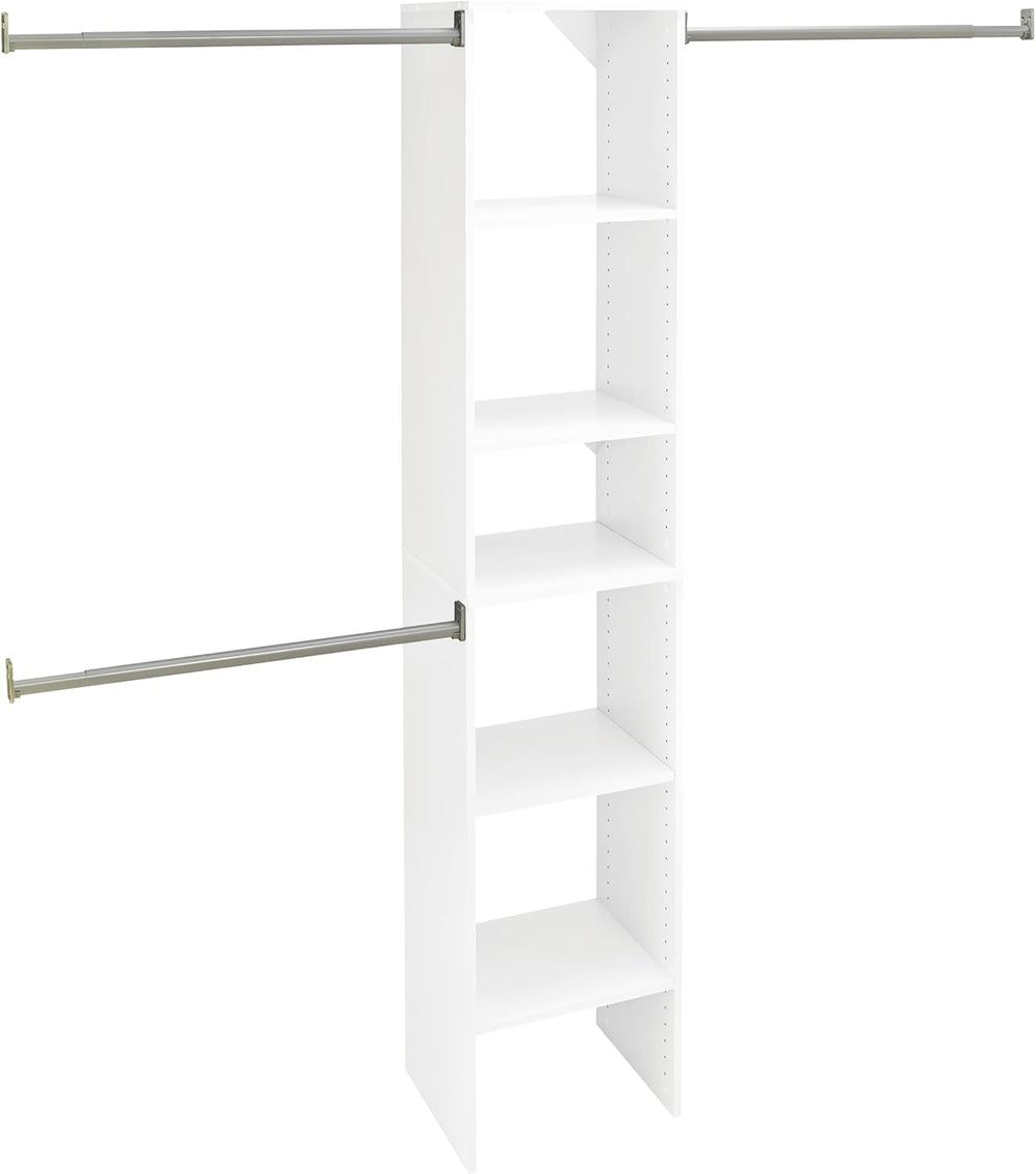 ClosetMaid SuiteSymphony Small Closet Organizer Starter Kit with Tower and 3 ...
