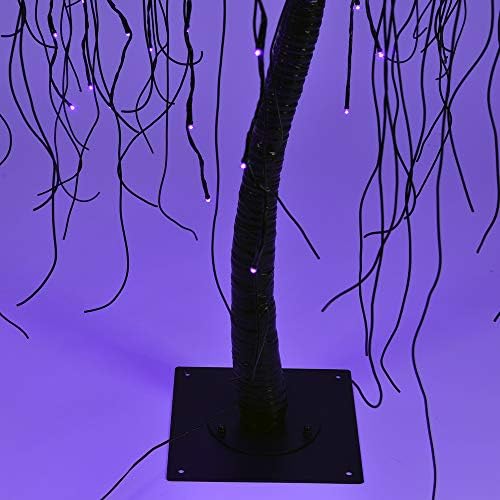 LIGHTSHARE 7 Feet Halloween Willow Tree with Spiders, 256 LED Lights for Home...