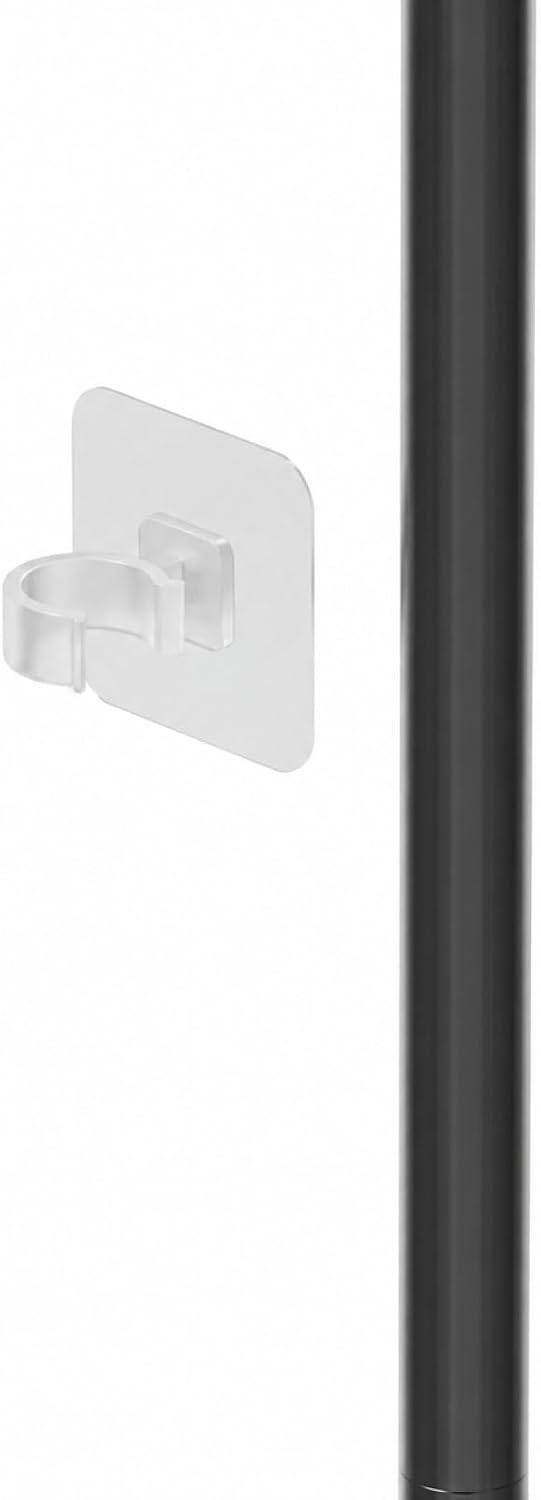 TOOLF 4 Tier Tension Pole Shower Caddy, 12 Adjustable Heights, Flat Black