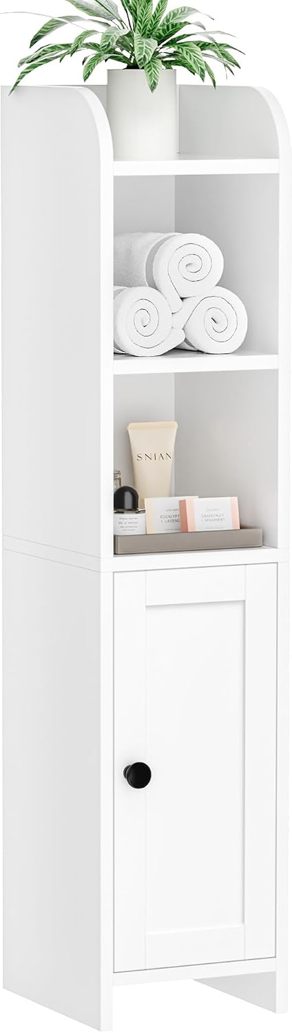 Homhedy Small Bathroom Storage Cabinet, Narrow Toilet Paper Cabinet