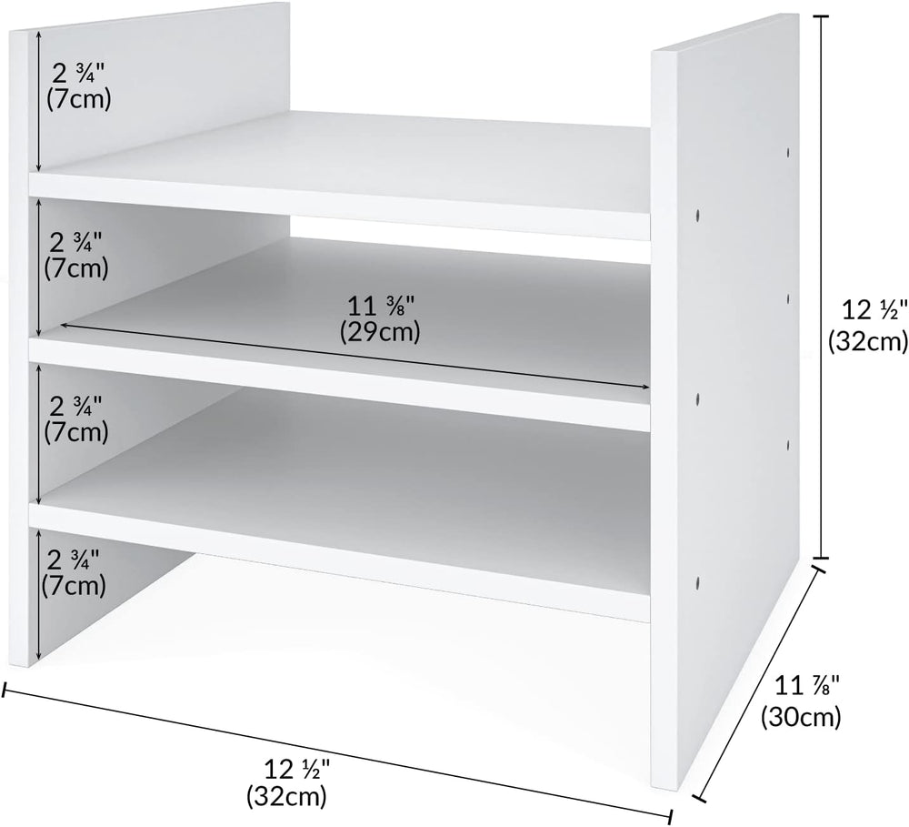 Ballucci 4-Tier Paper Sorter and File Organizer for Desk, Wood Mail Sorter, F...
