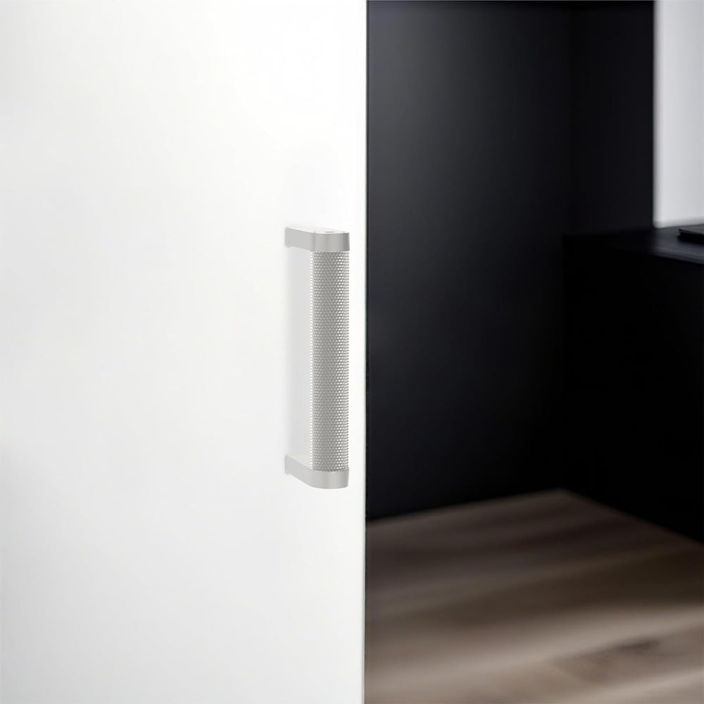 10 Pack Brushed Satin Nickel Cabinet Pulls knurled 3 Inch Hole Centers Kitche...