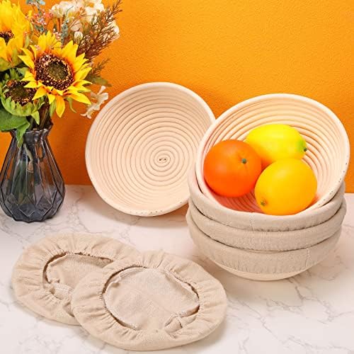 Patelai 10Pcs Banneton Bread Proofing Basket Banneton Baskets Bulk,8 Inch