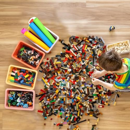 Zonon 12 Pcs Plastic Cubby Bins Office Storage Container Storage Bins Plastic...