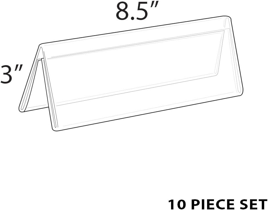 Azar 192805 Two-Sided Stand-Up 8-1/2-Inch Width by 3-Inch Height Nameplate, 1...