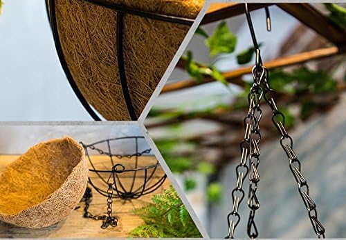 Kingbuy 12" Metal Hanging Basket for Herbs & Flowers – 6" Depth...