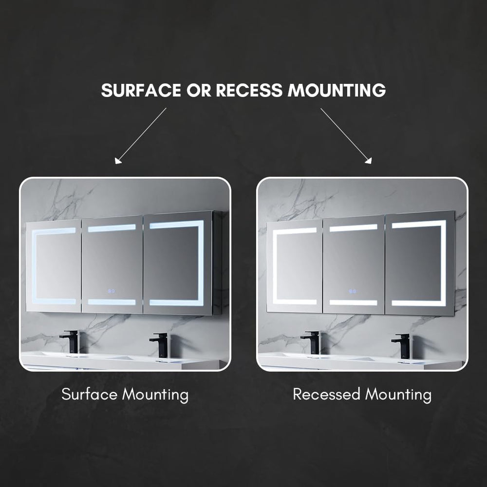 Blossom 60x26 in LED Medicine Cabinet Mirror, Wall Mounted, Anti-Fog