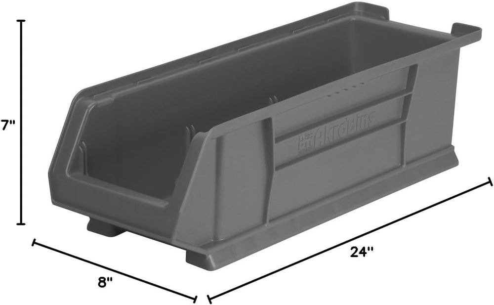 Akro-Mils 30284 Super-Size AkroBins Plastic Storage Bins, Space-Saving Stacka...