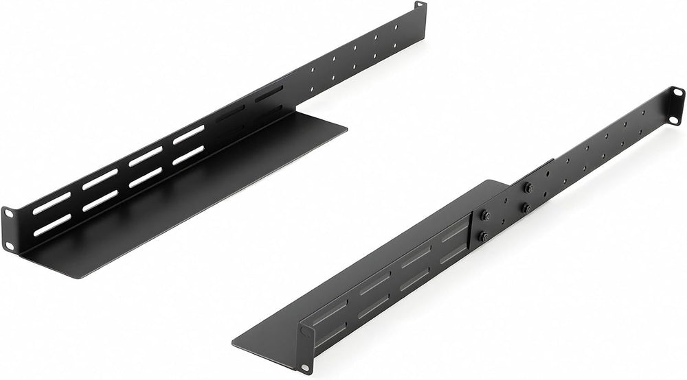 1 Set 1U Rack Mount Rails Universal 4 Post Server Rack Rail Shelf 16-29 Inch ...