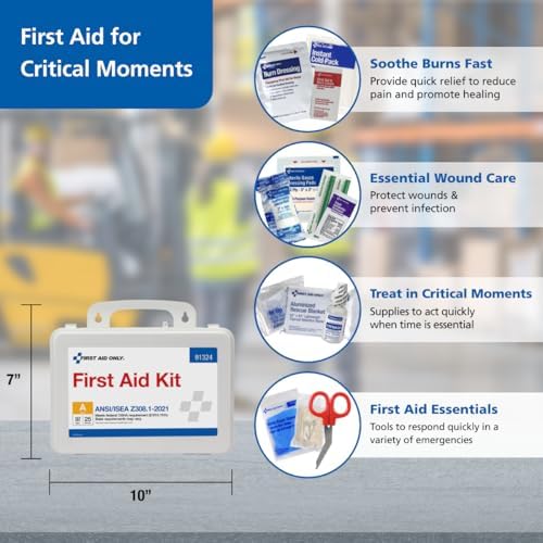 First Aid Only 25-Person ANSI Class A First Aid Kit for Workplaces