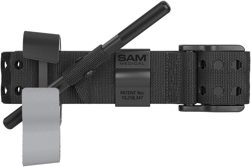 SAM Medical SAM XT Extremity Tourniquet with Metal Windlass, Black, One-Hande...