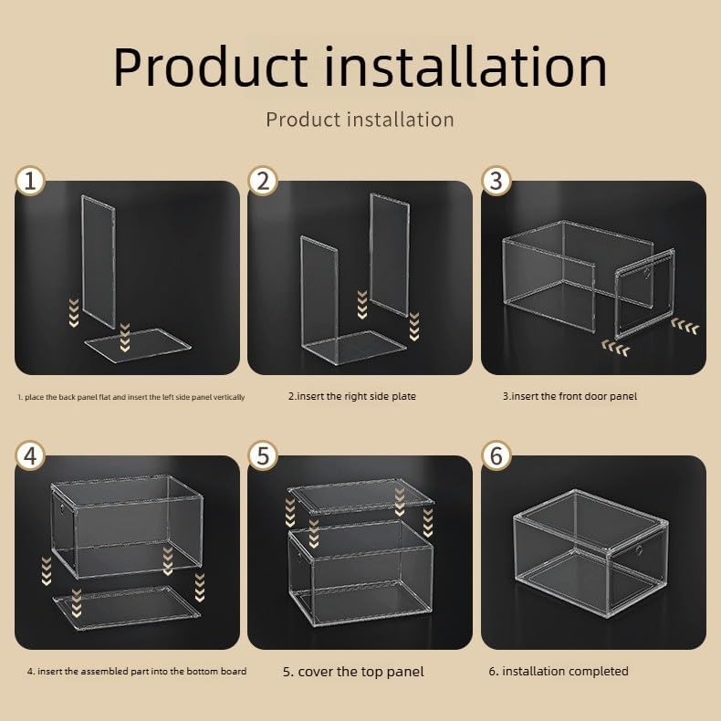 Clear Shoe Storage Boxes 9 Pack, Stackable Bins with Magnetic Doors