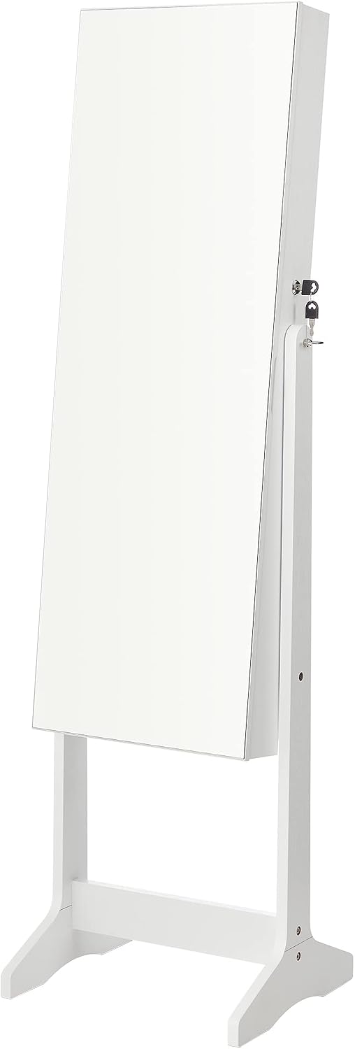 SONGMICS LED Jewelry Cabinet Standing, Lockable Armoire