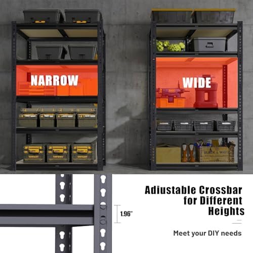 Garage Storage Shelves 2PCS, 60'' H Shelving Units and Storage, 2400 ...