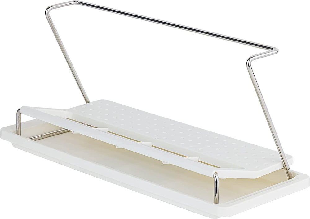 carrotez Bottle Drying Rack with Drain Tray, White