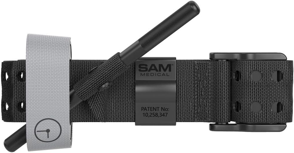 SAM Medical SAM XT Extremity Tourniquet with Metal Windlass, Black, One-Hande...