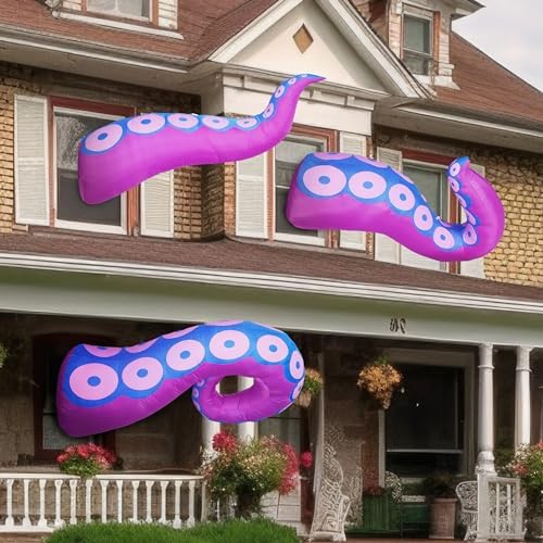 Joiedomi 3 Pcs Halloween Inflatables Octopus Tentacle Outdoor Window Decorati...