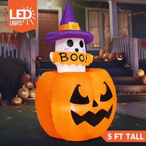 Joiedomi 5ft Tall Halloween Animated Inflatables Outdoor Decorations, Inflata...