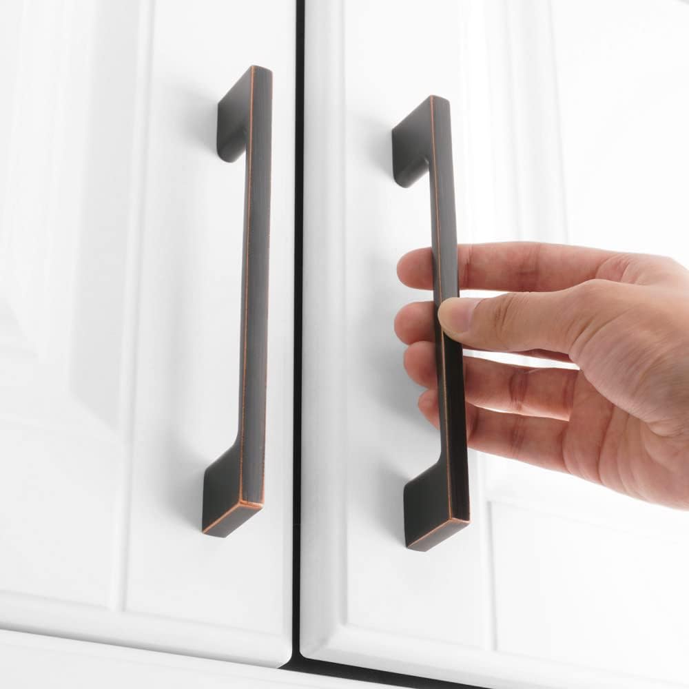 KOOFIZO 10 Pack 5 in Oil Rubbed Bronze Cabinet Pulls, Drawer Handles P01