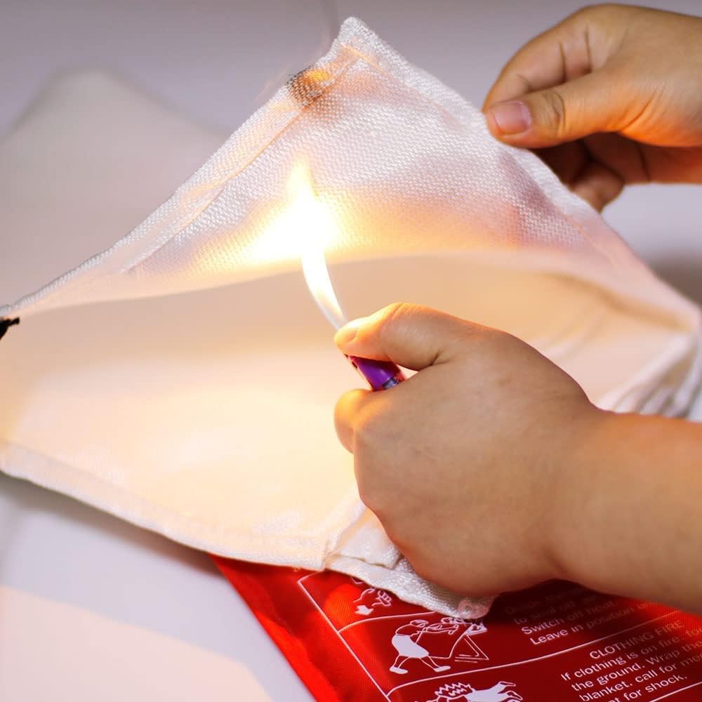 Emergency Fire Blanket for Home - 3.3ft x 3.3ft 4-Pack Fire Suppression Flame...