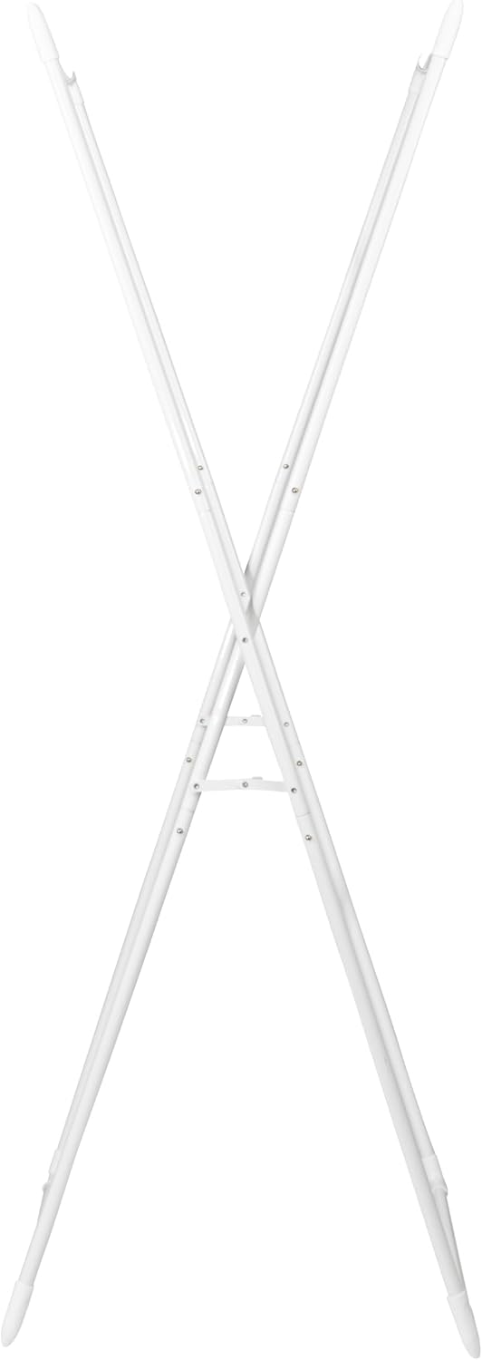 Household Essentials Valet Folding Clothes Rack, Strong Metal X-Frame, Chic D...