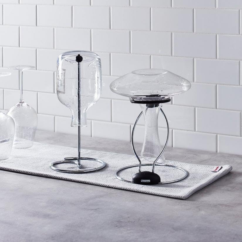 Wine Enthusiast Collapsible Decanter Drying Stands (Set of 2) – Durable Chrom...