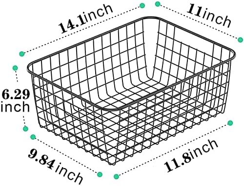 Metal Wire Food Storage Basket Organizer (2 Pack)