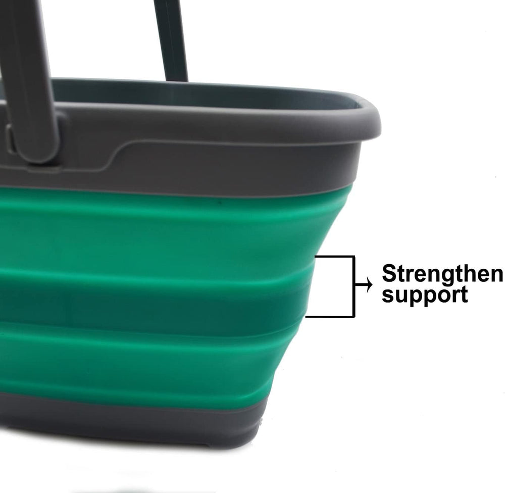 SAMMART 10L (2.6 Gallon) Set of 2 Collapsible Rectangular Handy Basket/Bucket...
