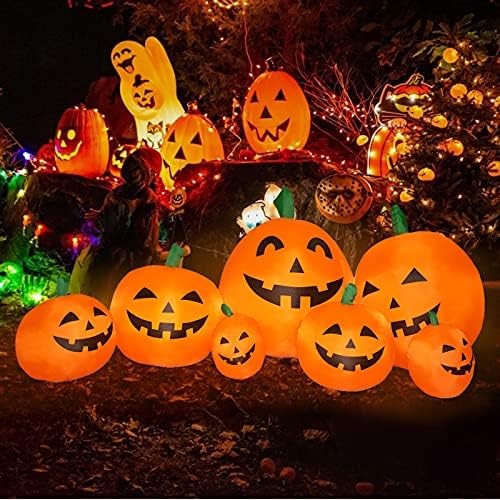 7.5 FT Inflatable Pumpkin Halloween Decorations, Halloween Blow Up Yard Decor...