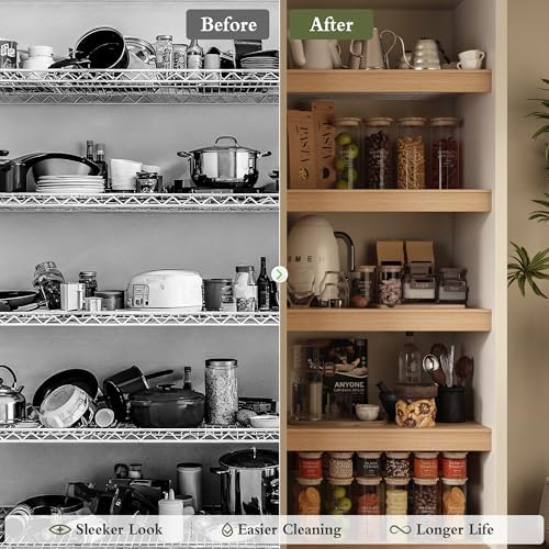 Wire Shelf Covers, 32"W x 12"D PVC Wire Rack Cover for Wire Shelvin...