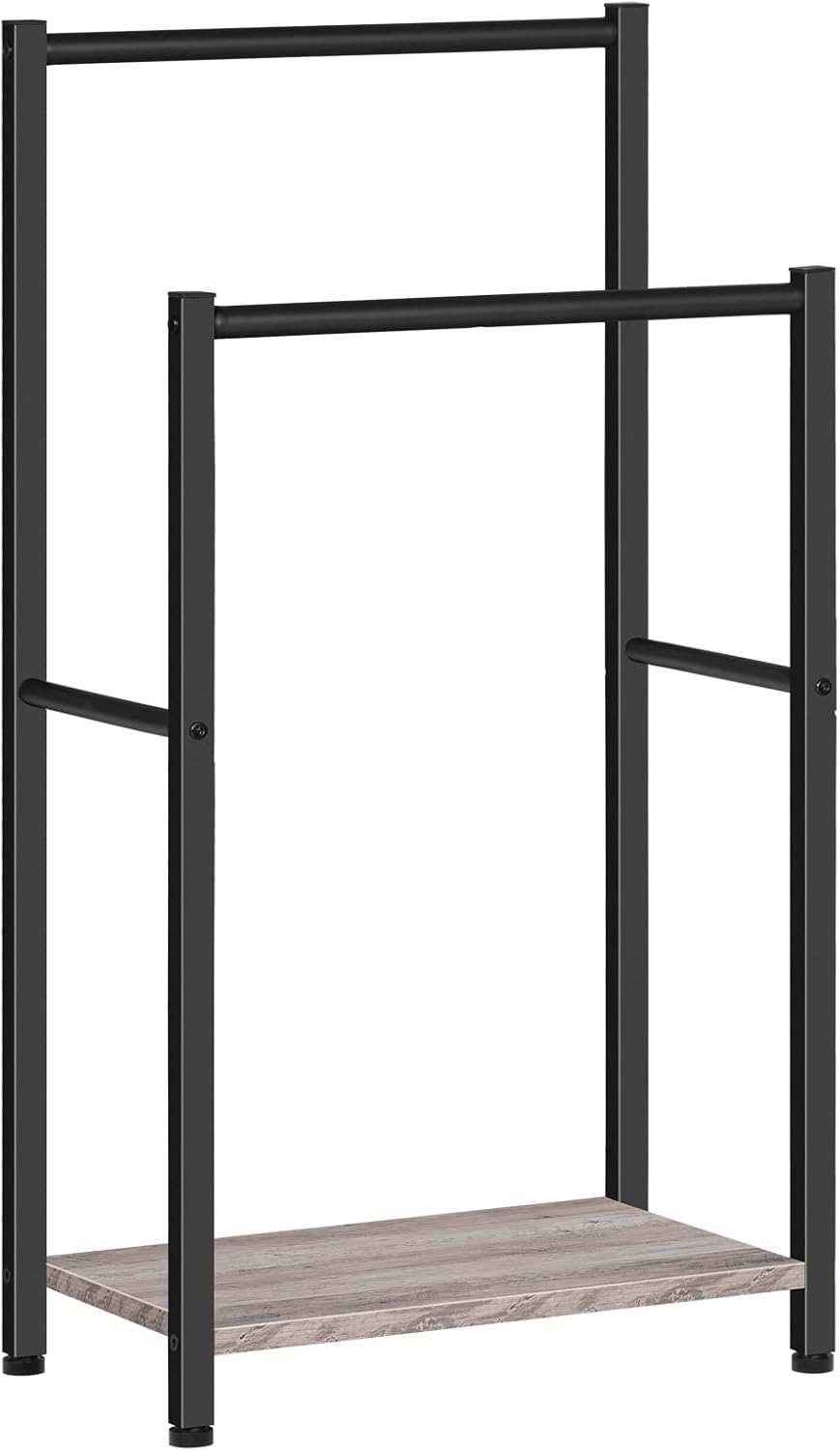 HOOBRO Freestanding Towel Rack, 2 Tier Blanket Ladder Holder for Bathroom, 16...