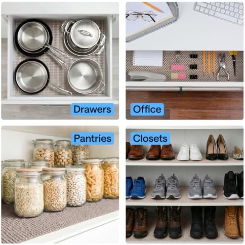 GORILLA GRIP powerGRIP Drawer Shelf and Cabinet Liner, 24"x20', Beige