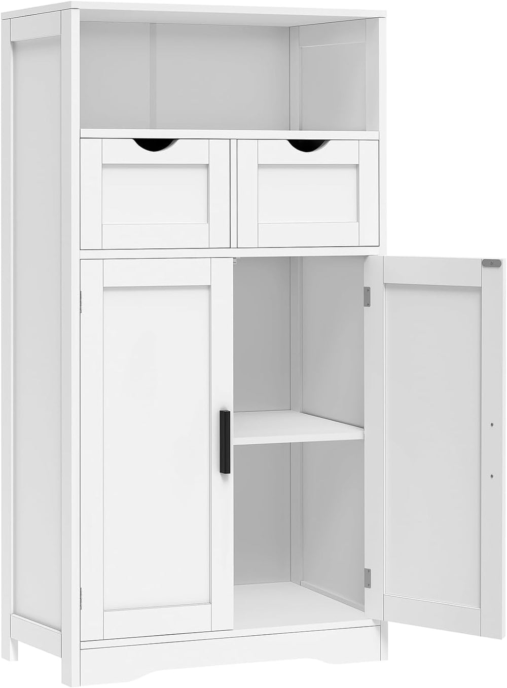Iwell Bathroom Storage Cabinet with 2 Drawers, Small Kitchen Pantry Cabinet