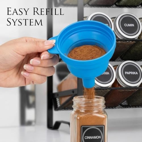 Simple Trending 4-Tier Spice Rack Organizer, Spice Rack with 32 Empty Spice J...